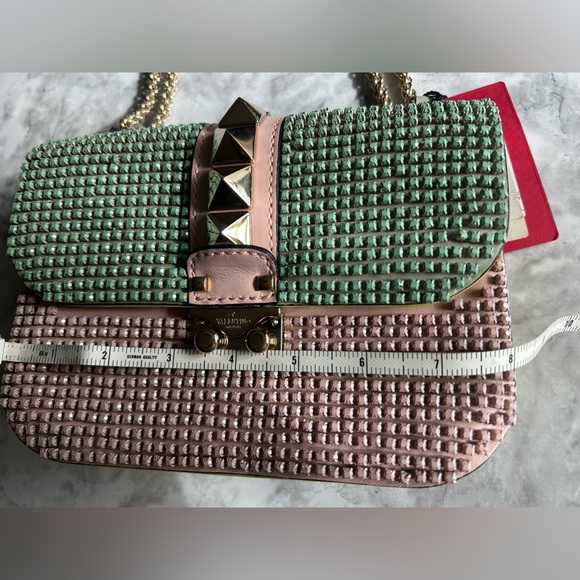Valentino Crystal Glan Lock Flap crossbody bag - Picture 8 of 16